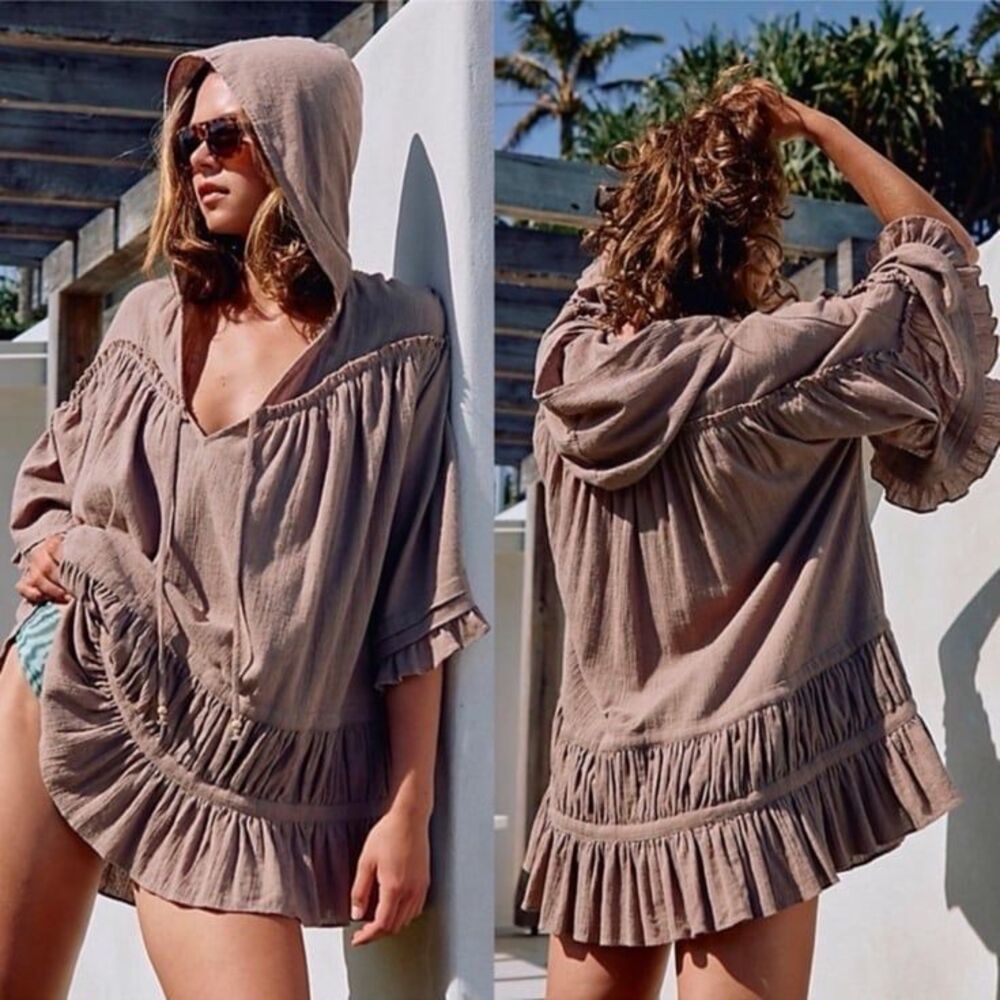 Free People Soak Up The Sun Tunic Boho Blouse